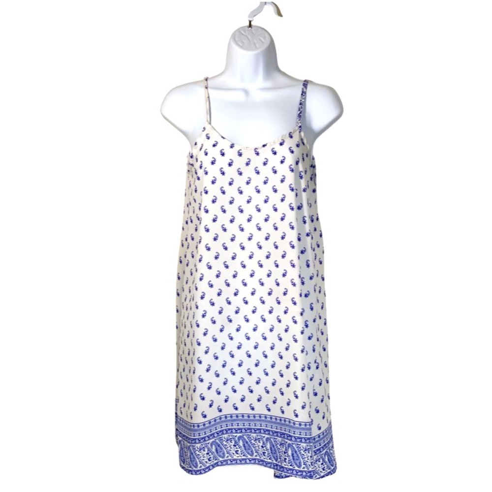Emetla | Blue & White paisley summer dress